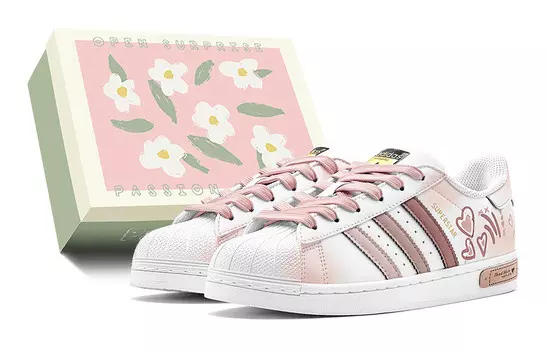 Кроссовки для скейтбординга Superstar, унисекс, низкие, белый Adidas Originals