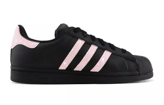 Кроссовки для скейтбординга Superstar, унисекс, низкие, черный/розовый Adidas Originals