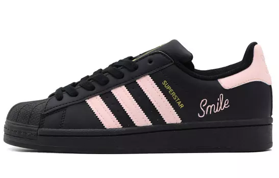 Кроссовки для скейтбординга Superstar, унисекс, низкие, черный/розовый Adidas Originals