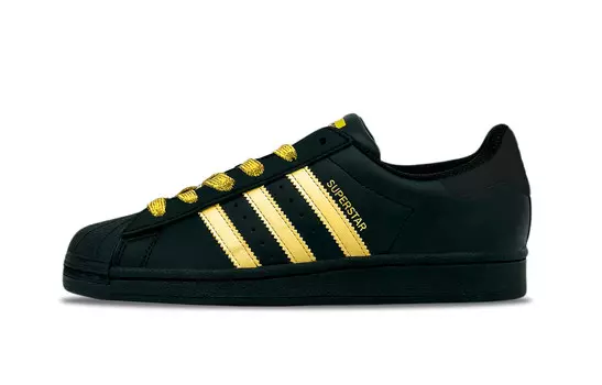 Кроссовки для скейтбординга Superstar, унисекс, низкие, черный Adidas Originals