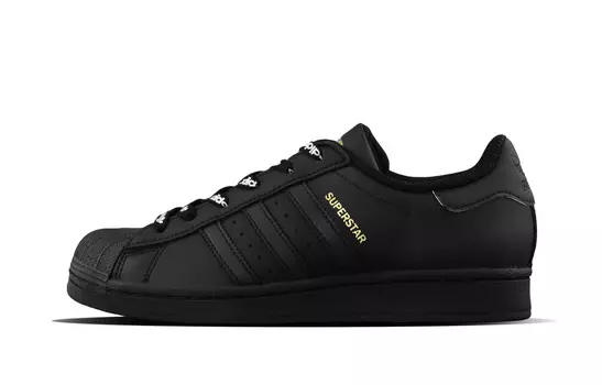 Кроссовки для скейтбординга Superstar, унисекс, низкие, черный Adidas Originals