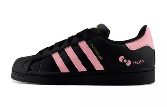 Кроссовки для скейтбординга Superstar, унисекс, низкие, черный/розовый Adidas Originals