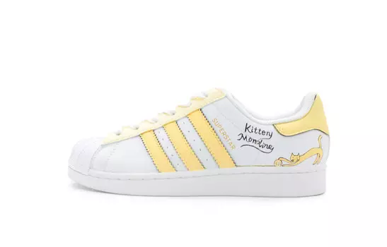 Кроссовки для скейтбординга Superstar, унисекс, низкие, золотисто-белый Adidas Originals