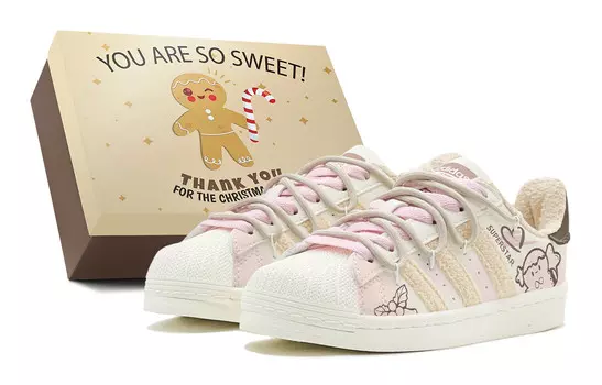 Кроссовки для скейтбординга Superstar женские низкие коричневый Adidas Originals