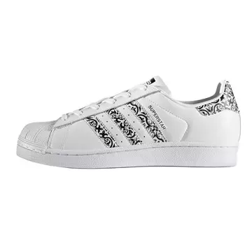 Кроссовки для скейтбординга Superstar женские с низким верхом, белый/черный Adidas Originals