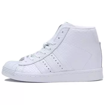 Кроссовки для скейтбординга Superstar женские с высоким берцем белого цвета Adidas Originals, белый