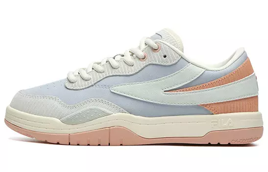 Кроссовки для скейтбординга T88 SKB женские, низкие, серые/зеленые/розовые Fila Fusion