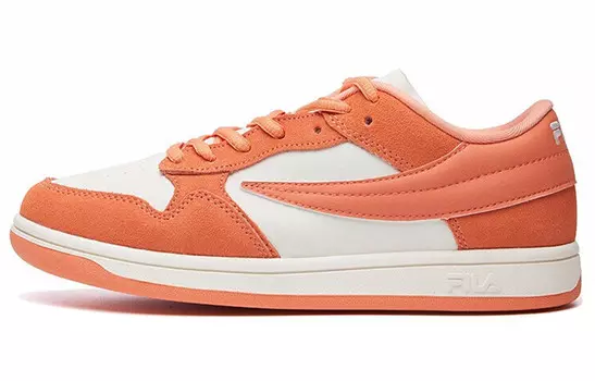 Кроссовки для скейтбординга T88 SKB женские, низкие, кремово-белые/дынно-оранжевые Fila Fusion