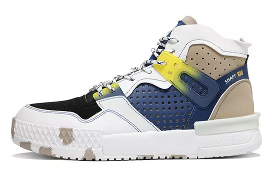 Кроссовки для скейтбординга Taichi 910 мужские с высоким верхом, белые/королевские синие Peak