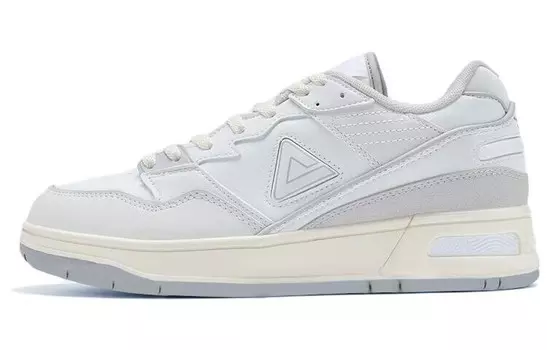 Кроссовки для скейтбординга Taichi 910 женские с низким верхом, белые/серые Peak