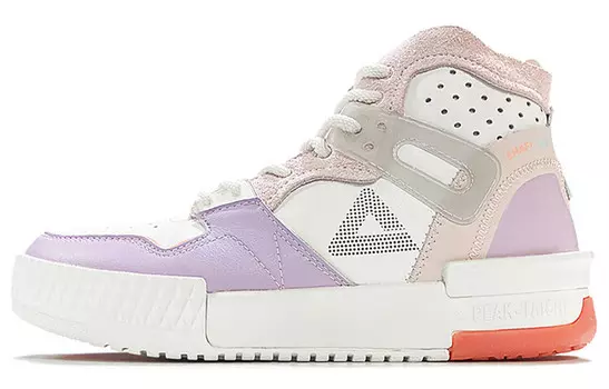Кроссовки для скейтбординга Taichi 910 женские с высоким берцем, сиреневые Peak