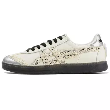 Кроссовки для скейтбординга Tokuten унисекс с низким верхом бежевый/серебристый Onitsuka Tiger