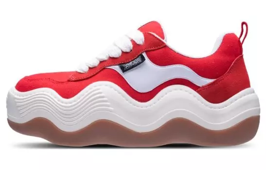 Кроссовки для скейтбординга Triple Wavy унисекс с низким верхом, красные Heyday