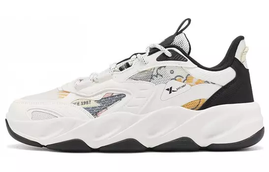 Кроссовки для скейтбординга Undercurrent 2.0 мужские с низким верхом белого/черного цвета Xtep