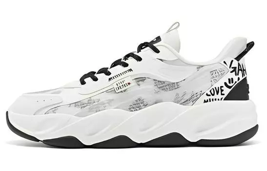 Кроссовки для скейтбординга Undercurrent 2.0 женские с низким верхом, белые/черные Xtep