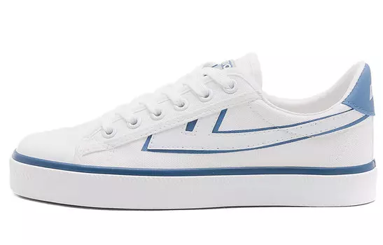 Кроссовки для скейтбординга унисекс с низким верхом белого/королевского синего цвета Warrior