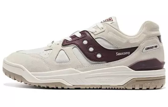 Кроссовки для скейтбординга унисекс с низким верхом белые/красные Saucony