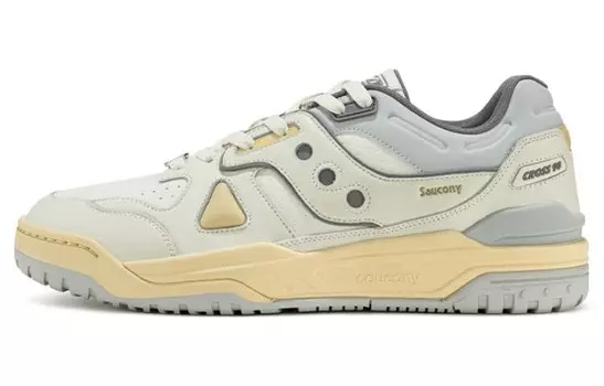 Кроссовки для скейтбординга унисекс с низким верхом белые/серые Saucony