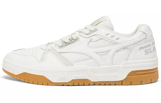 Кроссовки для скейтбординга унисекс с низким верхом белые/коричневые Mizuno