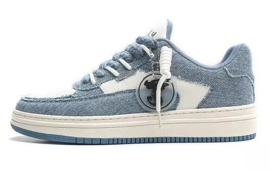 Кроссовки для скейтбординга унисекс с низким верхом, джинсовые, синие Jifffly