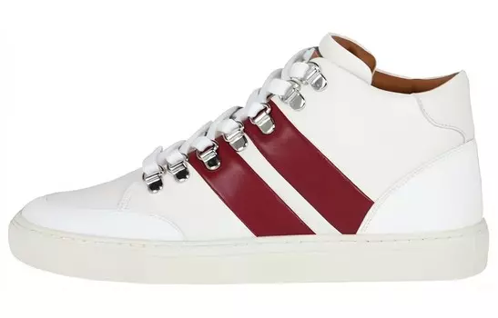 Кроссовки для скейтбординга унисекс с высоким верхом красные/белые Bally