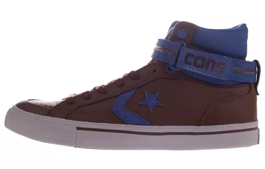 Кроссовки для скейтбординга унисекс с высоким верхом коричневые/синие Converse