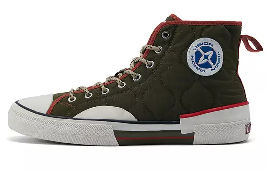 Кроссовки для скейтбординга унисекс с высоким верхом армейского зеленого цвета Vision Street Wear