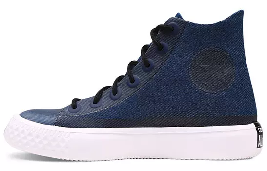 Кроссовки для скейтбординга унисекс с высоким верхом, синие/черные Converse