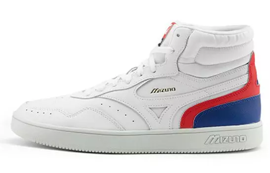 Кроссовки для скейтбординга унисекс средней высоты, белые/красные/синие Mizuno