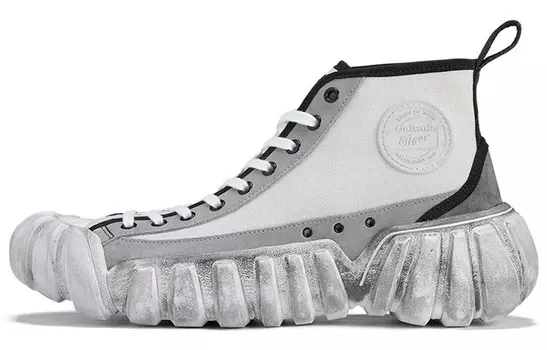 Кроссовки для скейтбординга унисекс средней высоты серо-белые Onitsuka Tiger