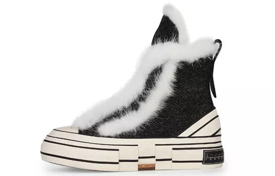 Кроссовки для скейтбординга унисекс высокие черные Xvessel