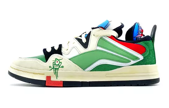 Кроссовки для скейтбординга Wave мужские низкие зеленые/белые Lining