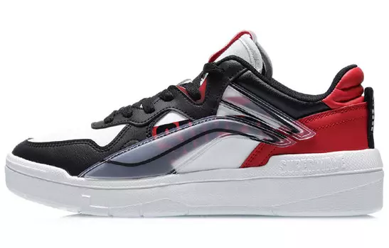 Кроссовки для скейтбординга Wave мужские с низким верхом, черные/красные/белые Lining