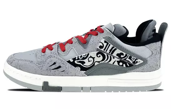 Кроссовки для скейтбординга Wave мужские с низким верхом, черные/красные/серые Lining