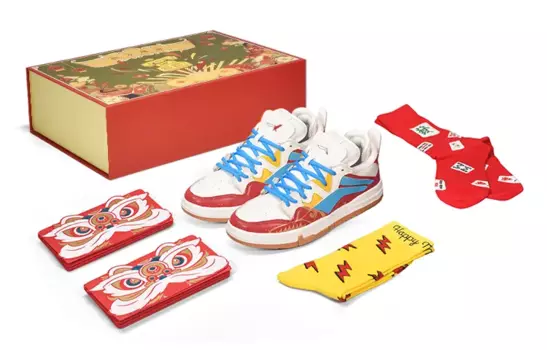 Кроссовки для скейтбординга Wave мужские с низким верхом, красные/золотые/синие Lining