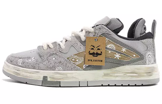 Кроссовки для скейтбординга Wave мужские с низким верхом микрокристаллические серые Lining