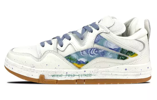 Кроссовки для скейтбординга Wave мужские с низким верхом белые/синие/фиолетовые Lining