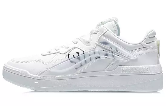 Кроссовки для скейтбординга Wave мужские с низким верхом белого/черного цвета Lining