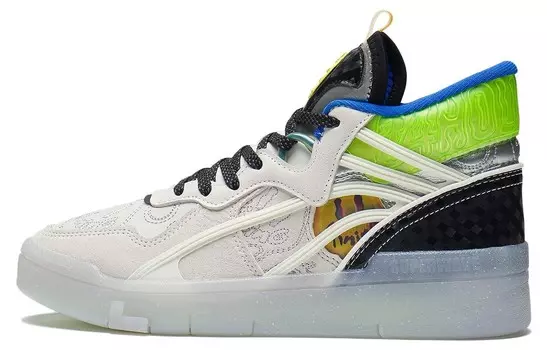 Кроссовки для скейтбординга Wave женские, средней высоты, белые/черные/зеленые/синие Lining