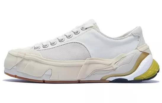 Кроссовки для скейтбординга Wuji женские с низким верхом, кремово-белые Lining