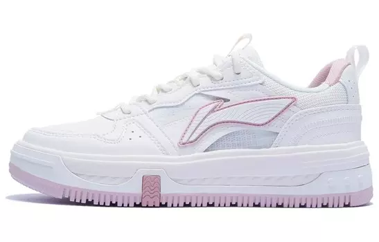 Кроссовки для скейтбординга Xingchuan женские с низким верхом, белые, дымчатые Lining