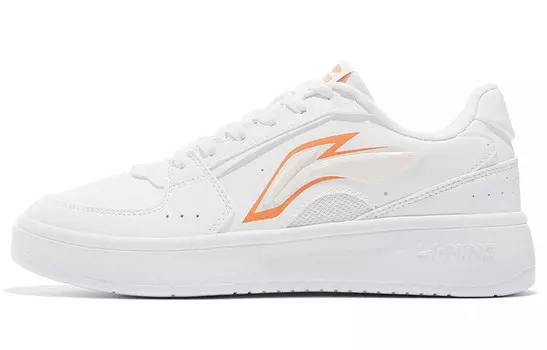 Кроссовки для скейтбординга Xinghe женские с низким верхом Cloud белые / оранжевые Lining