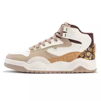 Кроссовки для скейтбординга Xingran женские с высоким берцем, белый/коричневый 361°