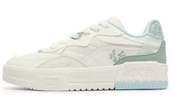 Кроссовки для скейтбординга Xingyue женские с низким верхом, белый/зеленый 361°