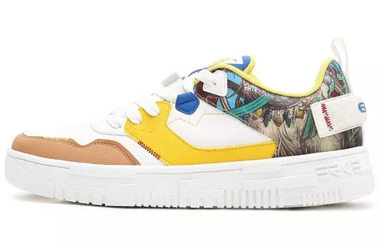 Кроссовки для скейтбординга Xun мужские с низким верхом Oak Bud белого/синего цвета Erke