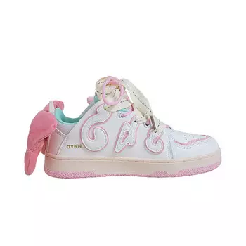 Кроссовки для скейтбординга Young Baby Series женские, низкие, розовый Oynn, белый/розовый