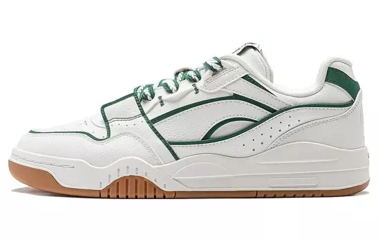 Кроссовки для скейтбординга Yuebai женские с низким верхом, белые/зеленые Lining