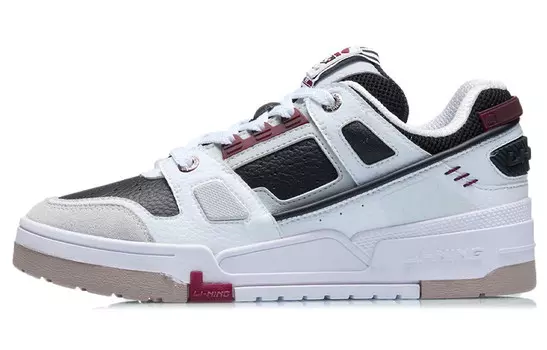 Кроссовки для скейтбординга женские, низкие, белые/черные Lining