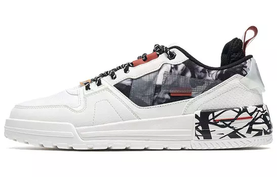 Кроссовки для скейтбординга женские, низкие, белые/черные Xtep