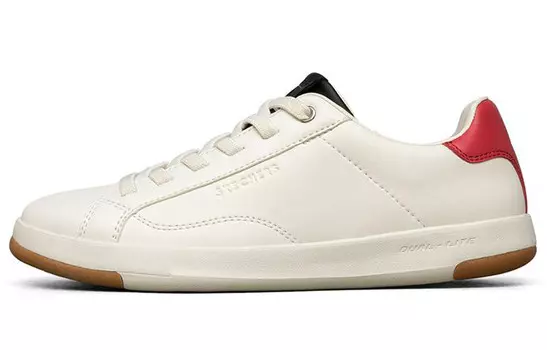 Кроссовки для скейтбординга женские низкие белые/черные/красные Skechers
